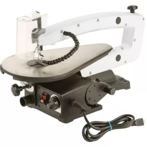 Shop Fox 18 in. VS Scroll Saw with LED and Rotary Tool Kit