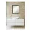 Amanti Art Parisian 19 in. W x 23 in. H Framed Rectangular Beveled Edge Bathroom Vanity Mirror in Silver