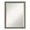 Amanti Art Parisian 20 in. W x 26 in. H Framed Rectangular Beveled Edge Bathroom Vanity Mirror in Silver