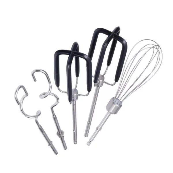 Hamilton Beach 7-Speed Electric Hand Mixer, Silver and Chrome, with SoftScrape Beaters, Whisk, Dough Hooks and Snap-On Storage Case