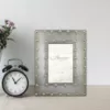 Stonebriar Collection 1-Opening 4 in. X 6 in. Silver with Rivet Detail Picture Frame