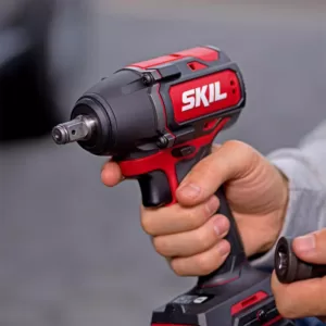 Skil PWRCore Brushless 20-Volt Cordless 1/2 in. Impact Wrench Kit w/5.0Ah Lithium-Ion Battery, PWRAsst USB Adapter & Charger