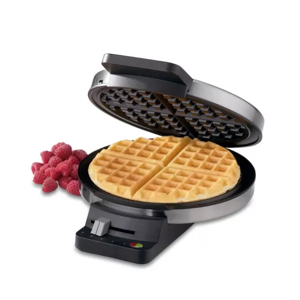 Cuisinart Single Waffle Stainless Steel American Waffle Maker with Recipe Book