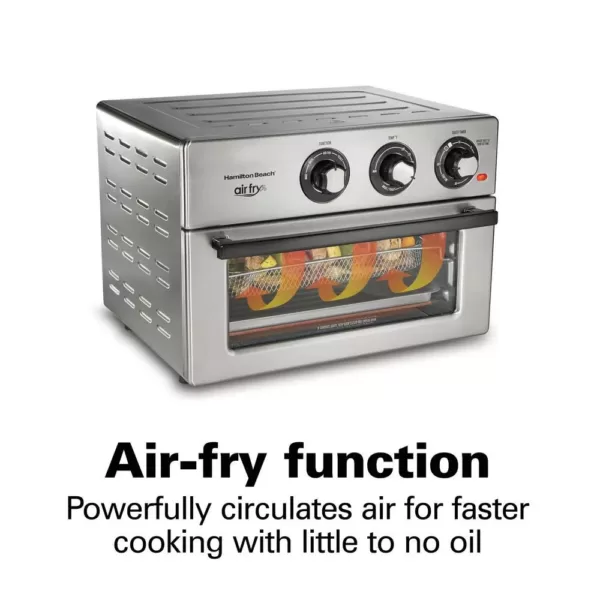 Hamilton Beach Air Fry 1800 W 6 Slice Stainless Steel Countertop Oven with 6 Cooking Functions