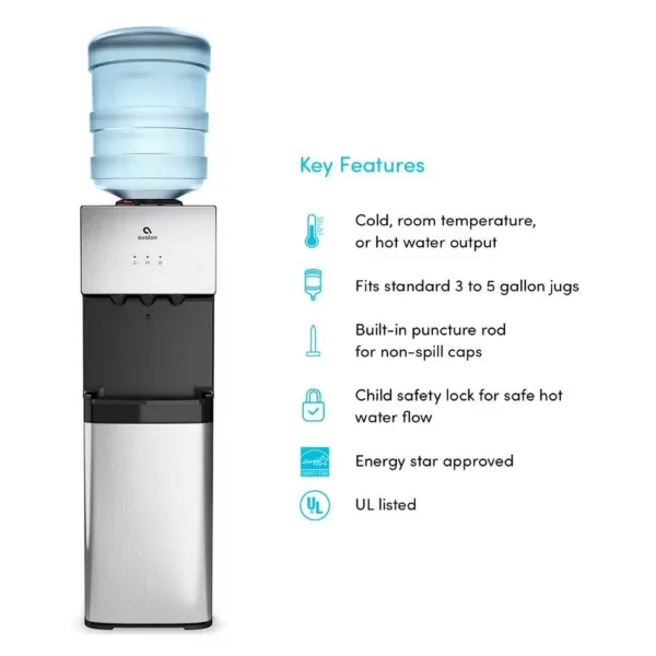 Avalon Top Loading Water Cooler Dispenser in Stainless Steel