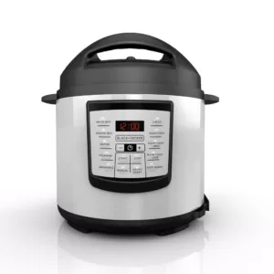 BLACK+DECKER 6 Qt. Stainless Steel Electric Pressure Cooker with Non-Stick Metal Insert