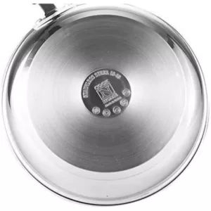 Cook N Home 5 qt. Round Stainless Steel Casserole Dish with Glass Lid