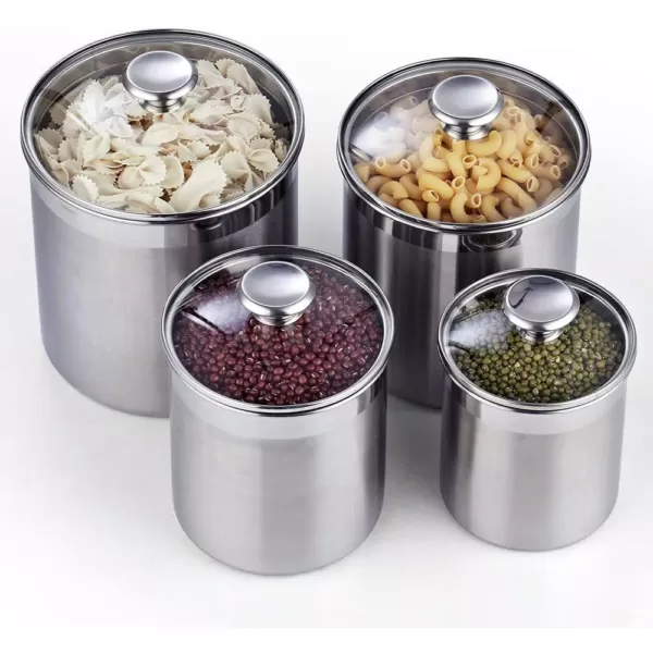 Cooks Standard 02553 4-Piece Stainless Steel Canister Set