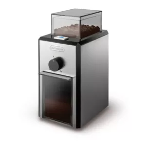 DeLonghi 4.2 oz. Stainless Steel Burr Coffee Grinder with Grind Settings