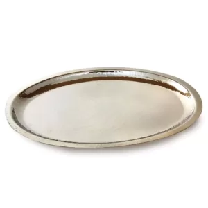 Elegance Hammered Stainless Steel Oval Tray