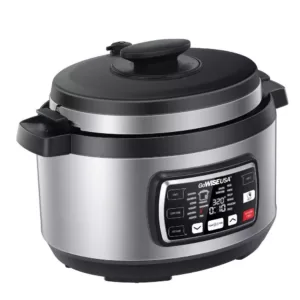 GoWISE USA Ovate 9.5 Qt. Stainless Steel Oval Electric Pressure Cooker with 6-Accessories and 50-Recipes