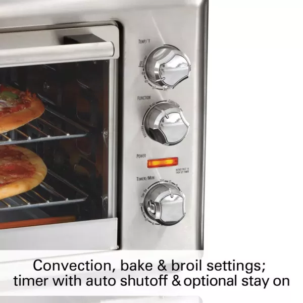 Hamilton Beach Countertop Stainless Steel Toaster Oven with Convection and Rotisserie