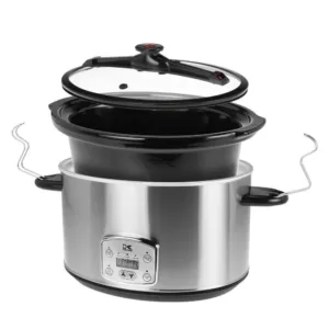 KALORIK 8 Qt. Stainless Steel Slow Cooker with Cool-Touch Handles