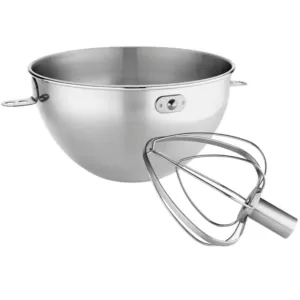 KitchenAid 3 Qt. Stainless Steel Bowl and Whip Set for Bowl-Lift Stand Mixer