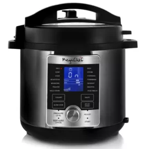 MegaChef 6 Qt. Stainless Steel Electric Pressure Cooker with Stainless Steel Pot