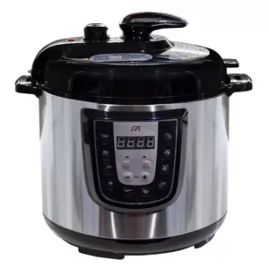 SPT 6 Qt. Stainless Steel Electric Pressure Cooker with Built-In Timer