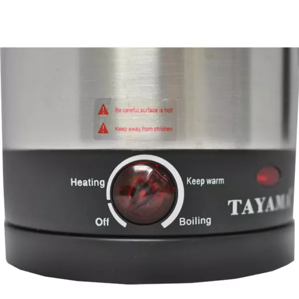 Tayama 1 Qt. Stainless Steel Slow Cooker with Temperature Settings and Glass Lid