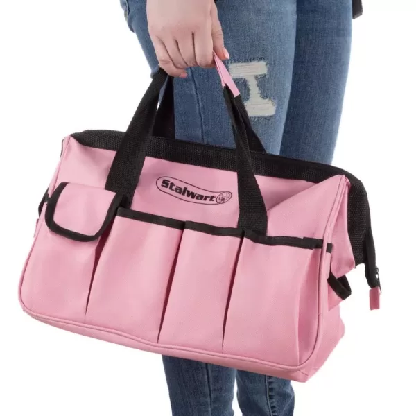 Stalwart Heat Treated Pink Tool Set with Carrying Bag (123-Piece )