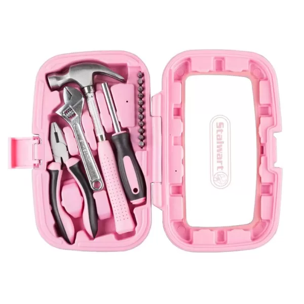 Stalwart Home Pink Tool Kit (15-Piece)