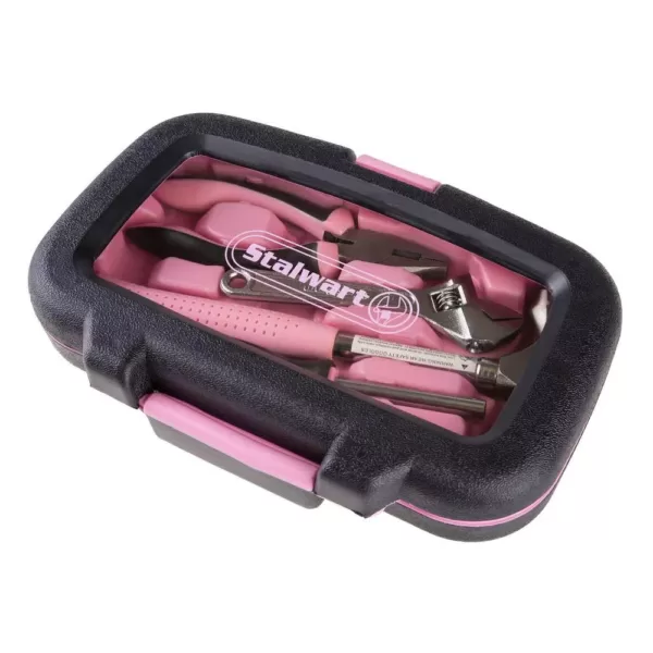 Stalwart Home Pink Tool Kit (15-Piece)