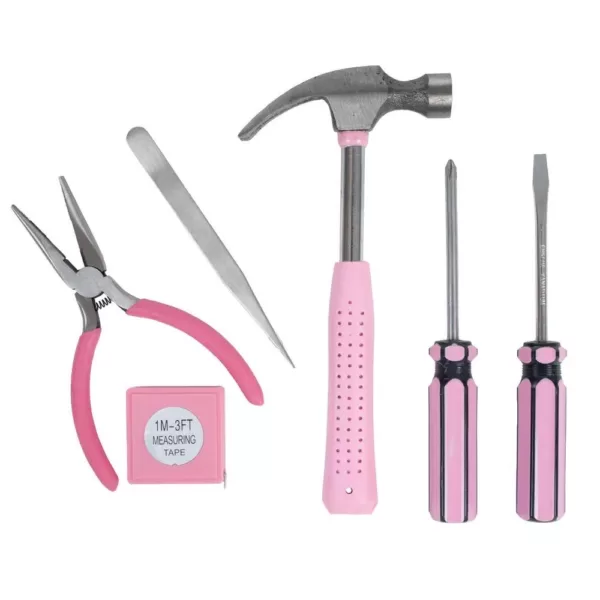 Stalwart 9-Piece Pink Home Hand Tools, Tool Set
