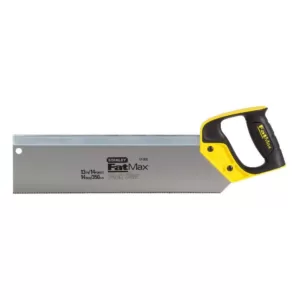 Stanley 14 in. Back Saw with Rubber Handle