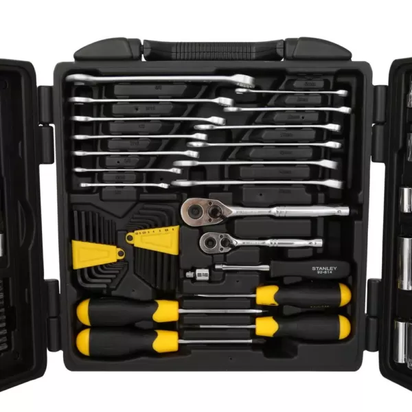 Stanley 1/4 in. & 3/8 in. Drive  SAE  Mechanics Tool Set (150-Piece)