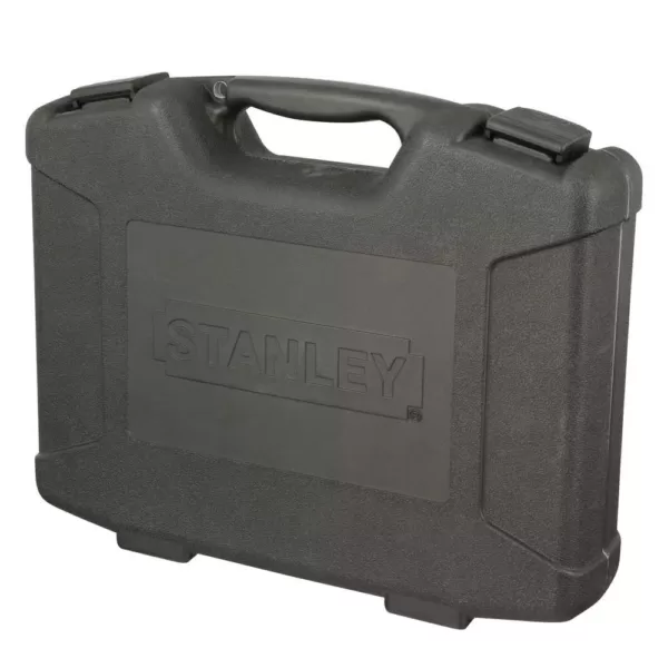Stanley 1/4 in. & 3/8 in. Drive Black Chrome Laser Etched  SAE & Metric Mechanics Tool Set (99-Piece)