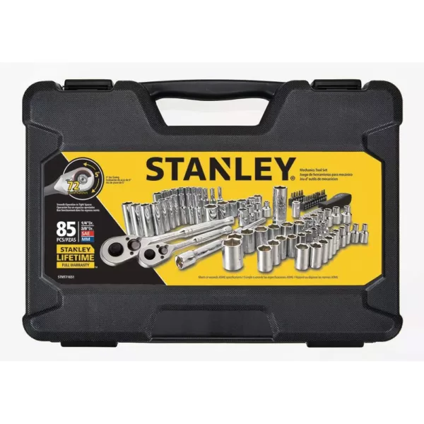 Stanley 1/4 in. and 3/8 in. Socket Set (85-Piece)