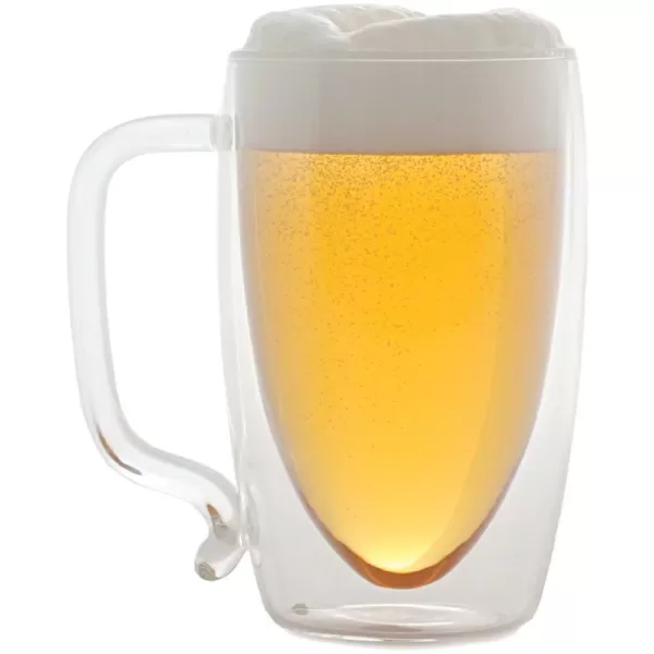 Starfrit 17 oz. Double-Wall Glass Beer Mug