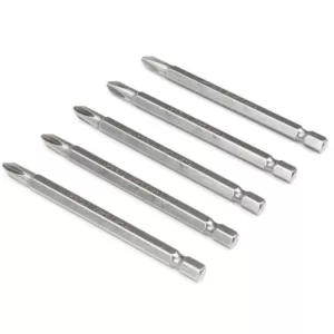 Stark #2 x 3.5 in. Extra-Long Cord Less Alloy Steel Drill Phillips Screwdriver Bit Magnetic Tip (5-Pack)