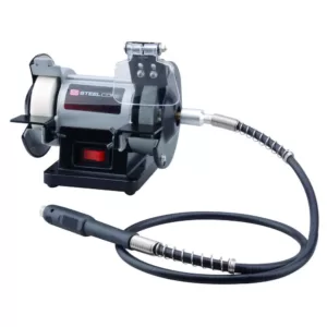 Steel Core 3 in. Mini Multi-Purpose Bench Grinder and Polisher with Buffing Wheel