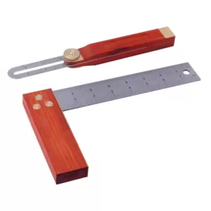 Steel Core 8 in. Try Square, 9 in. Sliding T-Bevel and Stainless Blade Square Ruler Set with Wood Handle (2-Piece)