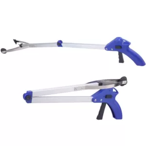 Steel Core 3 ft. Foldable Pick Up Tool with Long Arm Reaching Claw (2-Pack)