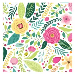 Sugar Plum Party Lunch Napkin Spring Blossoms (32-Piece)