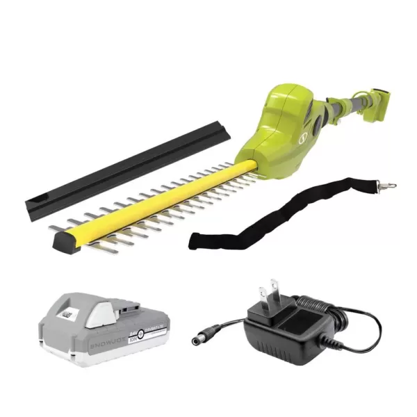 Sun Joe 24-Volt Cordless Electric Pole Hedge Trimmer Kit with 2.0 Ah Battery + Charger