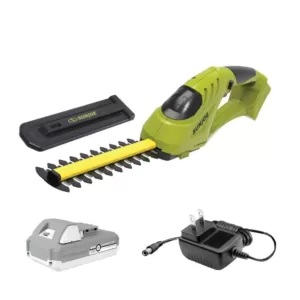 Sun Joe 24-Volt Cordless Handheld Trimmer Kit with 2.0 Ah Battery plus Charger