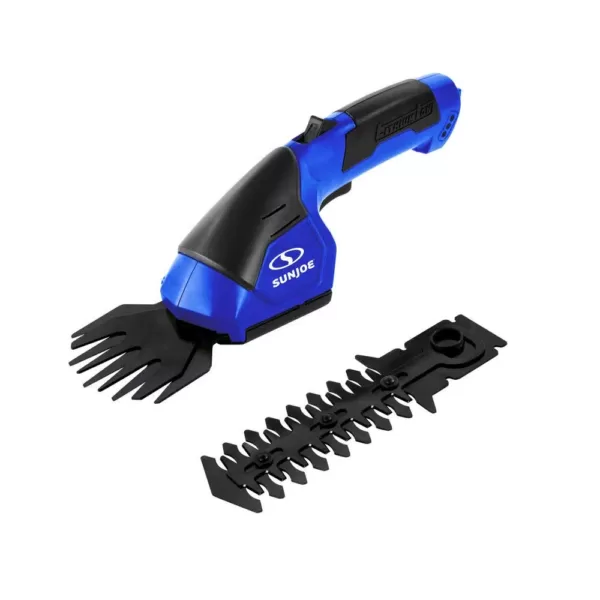 Sun Joe 7.2-Volt Cordless Electric 2-in-1 Grass Shear and Hedge Trimmer, Blue