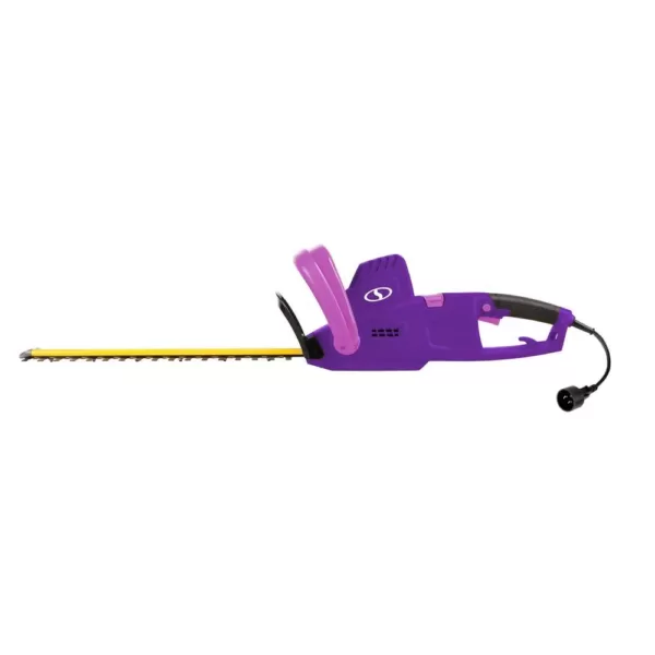 Sun Joe 4.5 Amp Electric Lawn Care System with Pole Hedge Trimmer, Grass Trimmer, Garden Tiller in Purple (Factory Refurbished)