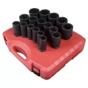 SUNEX TOOLS 3/4 in. in. Drive Sae Deep Impact Socket Set(17-Piece)