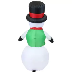 Sunnydaze Decor 6.8 ft. Holly Jolly Snowman Outdoor Inflatable Decoration