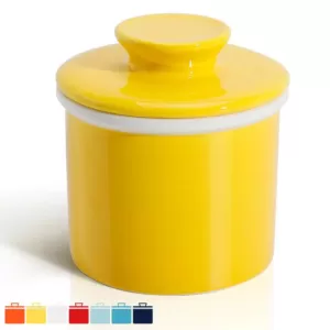 Sweese Butter Keeper Crock - French Butter Dish - Yellow, Set of 1
