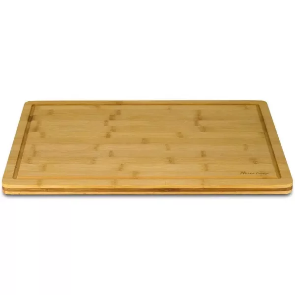 Heim Concept Premium Bamboo Cutting Board and Serving Tray with Drip Groove