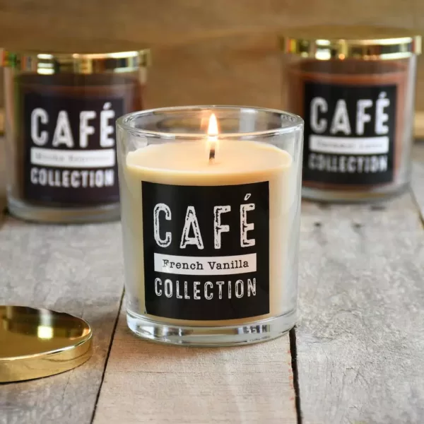 LUMABASE Coffee Cafe Collection Scented Candles in 10 oz. Glass Jars (Set of 3)