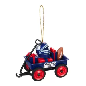Team Sports America New York Giants 1-3/4 in. NFL Team Wagon Christmas Ornament