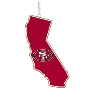 Team Sports America San Francisco 49ers 5 in. NFL Team State Christmas Ornament