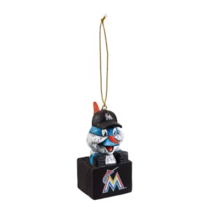 Team Sports America Miami Marlins 1-1/2 in. MLB Mascot Tiki Totem Christmas Ornament