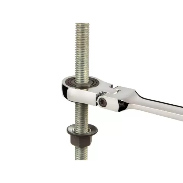 TEKTON 12 mm x 14 mm Extra Long Flex-Head Ratcheting Box End Wrench