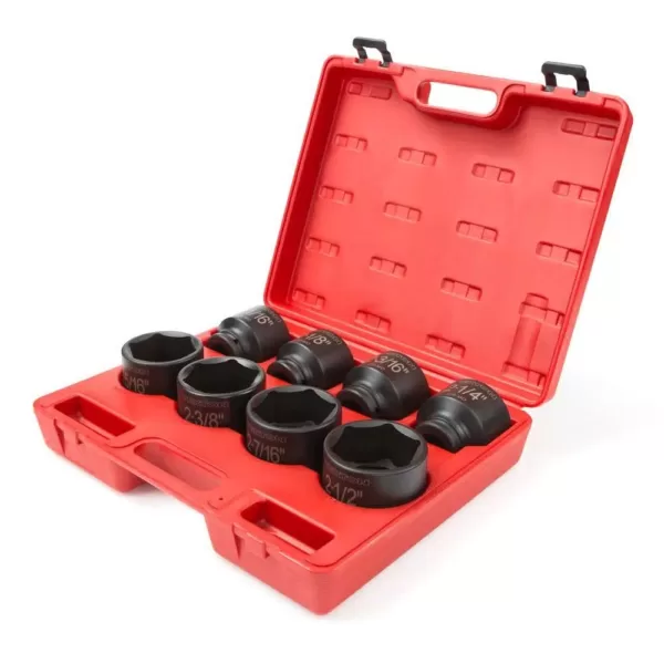 TEKTON 3/4 in. Drive 2-1/16 - 2-1/2 in. 6-Point Shallow Impact Socket Set