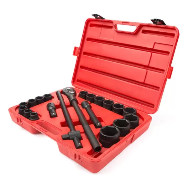 TEKTON 3/4 in. Drive 3/4-2 in. 6-Point Shallow Impact Socket Set (21-Piece)